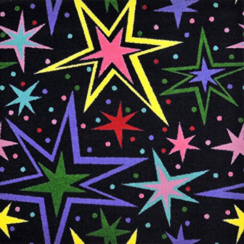 Joy Carpets Kaleidoscope - Whimsical Area Rugs Kapow, 7'8" x 10'9", Multicolored