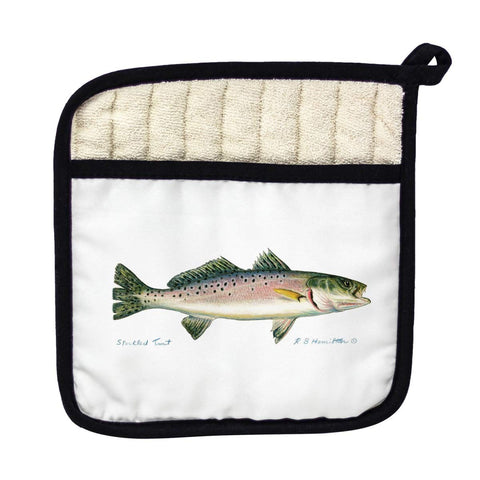 Betsy Drake PT023R Speckled Trout Pot Holder