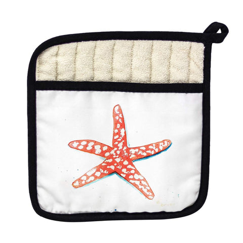 Betsy Drake PT091 Coral Starfish Pot Holder