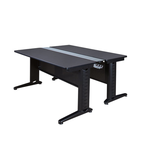 Regency Fusion 72 x 58 in. 2 Person Bench Workstation Desk- Grey
