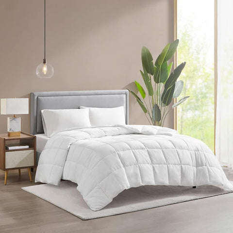 Oakestry Thinsulate Fibers Lightweight 3m Scotchgard Moister Wicking Down Alternative Comforter Soft Wrinkle Resistant 300TC Cotton Sateen Cover, Twin, Warmer