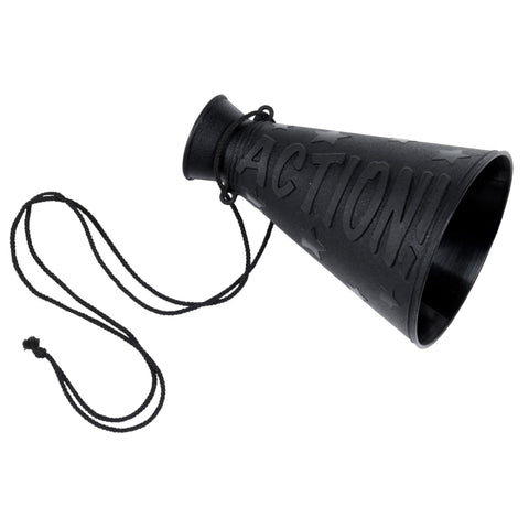 Beistle Action Cut Megaphone Awards Night Decorations, Costume Accessory, Party Prop, 6", Black
