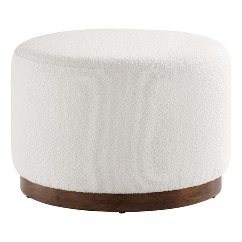 Modway Large 23" Round Boucle Upholstered Upholstered Ottoman