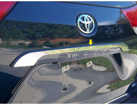 QAA Part LB11150 is a 1 Piece Stainless Steel License Bar, Above Plate Accent Trim That is Compatible with The Toyota Sienna 2011-2020