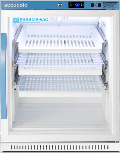 Pharma-Vac Performance Series 6 cu.ft. all-refrigerator with glass door and interior drawers