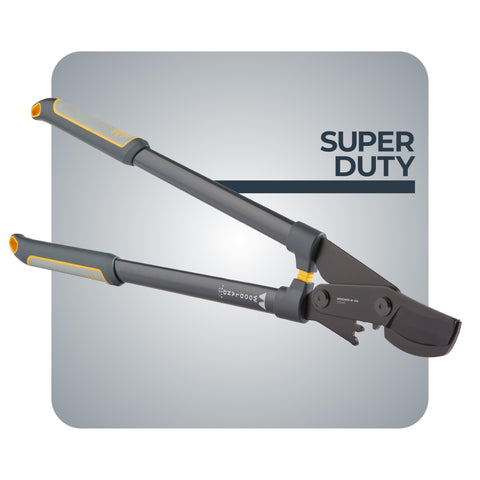 Woodland Tools Super Duty Lopper, 32 Inch Geared Bypass Branch Cutter with Soft Grip Handles, Manual Tree Limb Cutter for Thick Branches, Heavy Yard Work, and Seasonal Pruning