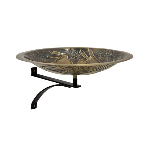 Achla Designs 201-5019 Three Hares Wall Mount Bracket Birdbath, Antique Finish