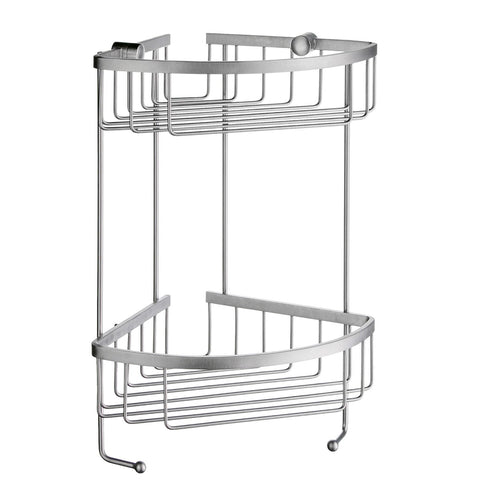 Smedbo SME_DS2031 Soap Basket Corner 2 Level, Brushed Chrome