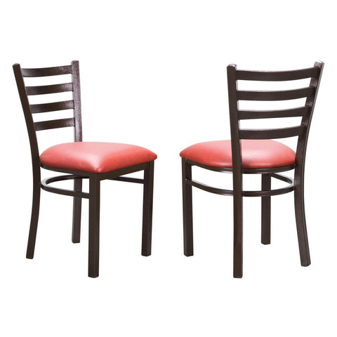 Linon Baxter Side Chair Red Set of 2