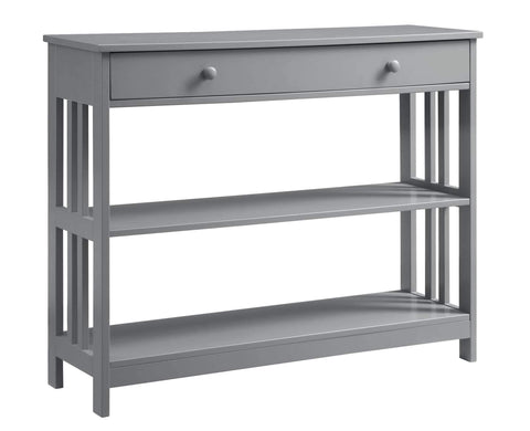 Convenience Concepts Mission 1 Drawer Console Table, Gray
