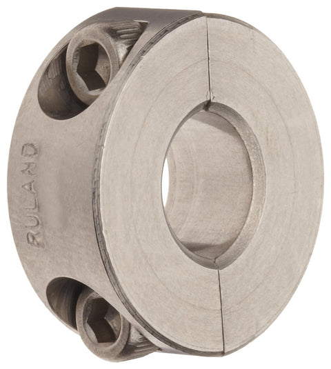 Ruland SP-46-SS Two-Piece Clamping Shaft Collar, Stainless Steel, 2.875" Bore, 4 1/4" OD, 7/8" Width