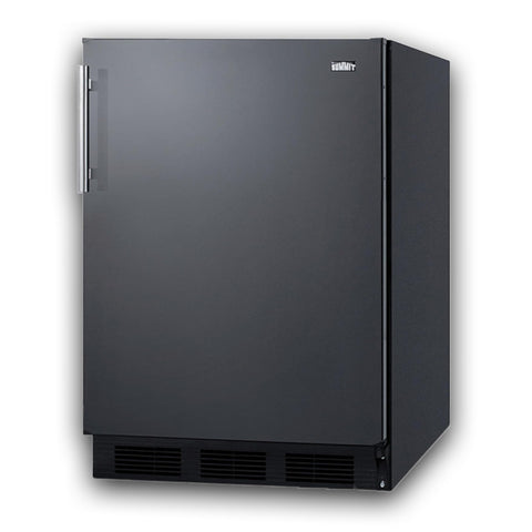 Summit 24" Refrigerator-Freezer, Peak24 Undercounter Fridge, ADA Compliant, 5.1 cu.ft. Capacity, Black-CT663BKADA