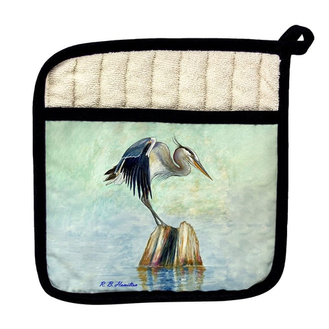 Betsydrake PT1175 Balancing Heron Pot Holder