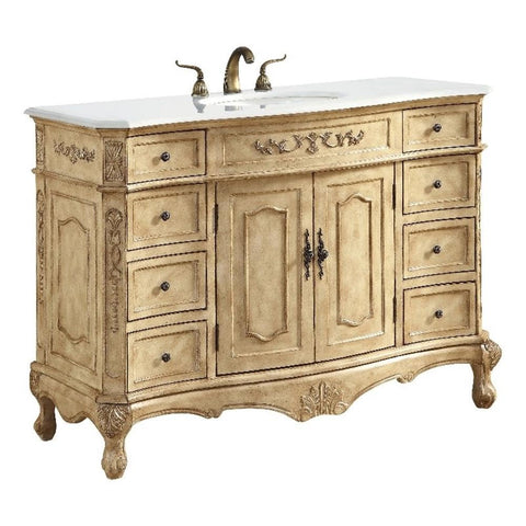 Elegant Kitchen and Bath Danville 48" Solid Wood Bathroom Vanity in Light Beige