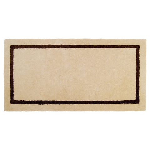 Minuteman International Mesa Tan Contemporary Wool Hearth Rug, Rectangular
