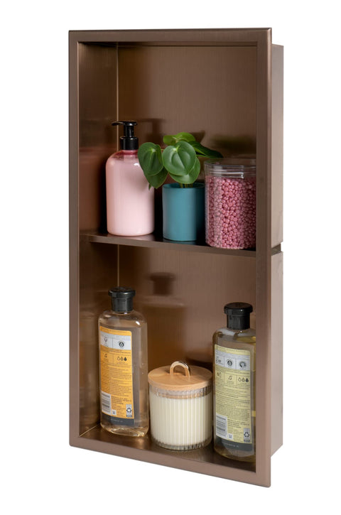 ALFI brand ABNP1224-BC Shower Niche, Brushed Copper