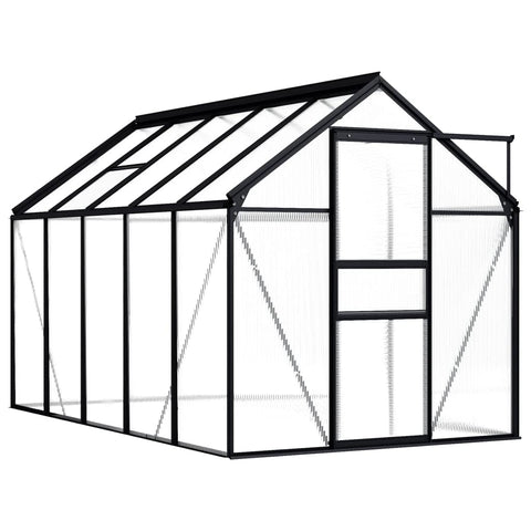vidaXL Greenhouse, Cold Frame for Garden Patio Backyard Lawn, Green House for Plant Growing Gardening, Outdoor Greenhouse, Anthracite Aluminum