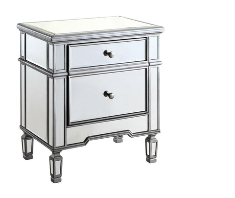 Elegant Decor 1 Door Cabinet, Silver