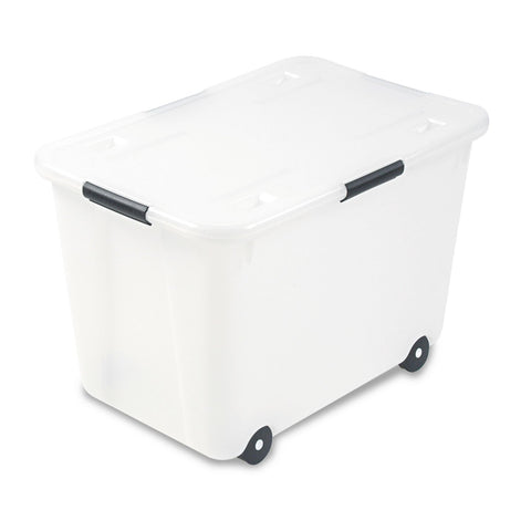 Advantus 34009 Rolling Storage Box, Letter/Legal, 15-Gallon Size, Clear