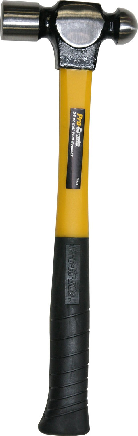 24 OZ BALL PEIN HAMMER W/FIBERGLASS HANDLE