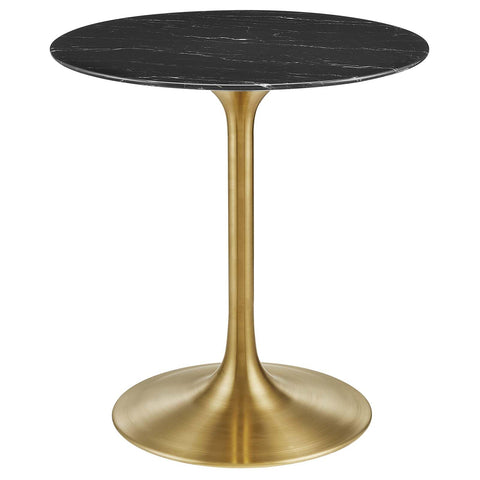 Modway Lippa Dining Table, 28", Gold Black