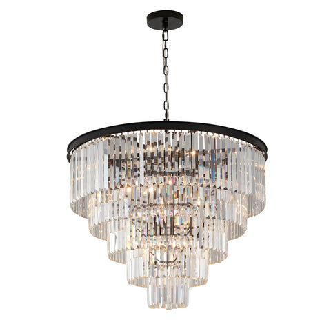 BETHEL INTERNATIONAL LA81C32B 15-Light Chandelier, Black