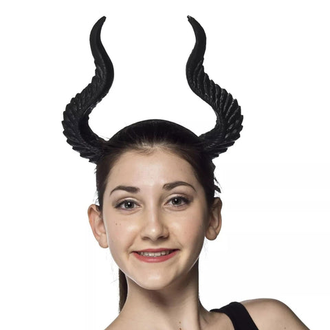 HMS Unisex Adults Supersoft Malevolent Horns Costume Accessories, Black, One Size US