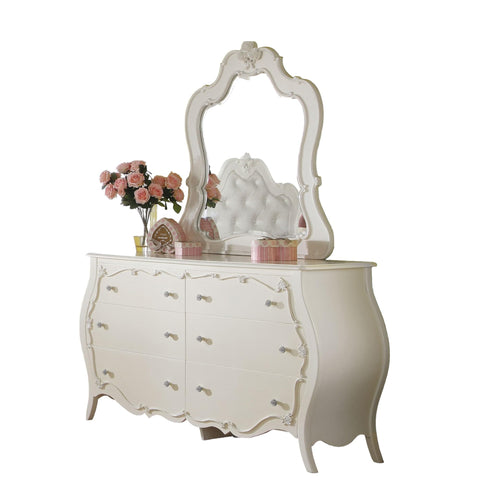 ACME Edalene Mirror - - Pearl White