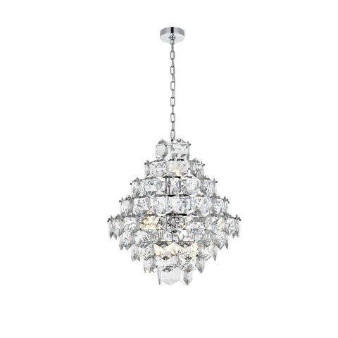 ELEGANT Lighting Adaline 24 inch Chandelier in Chrome
