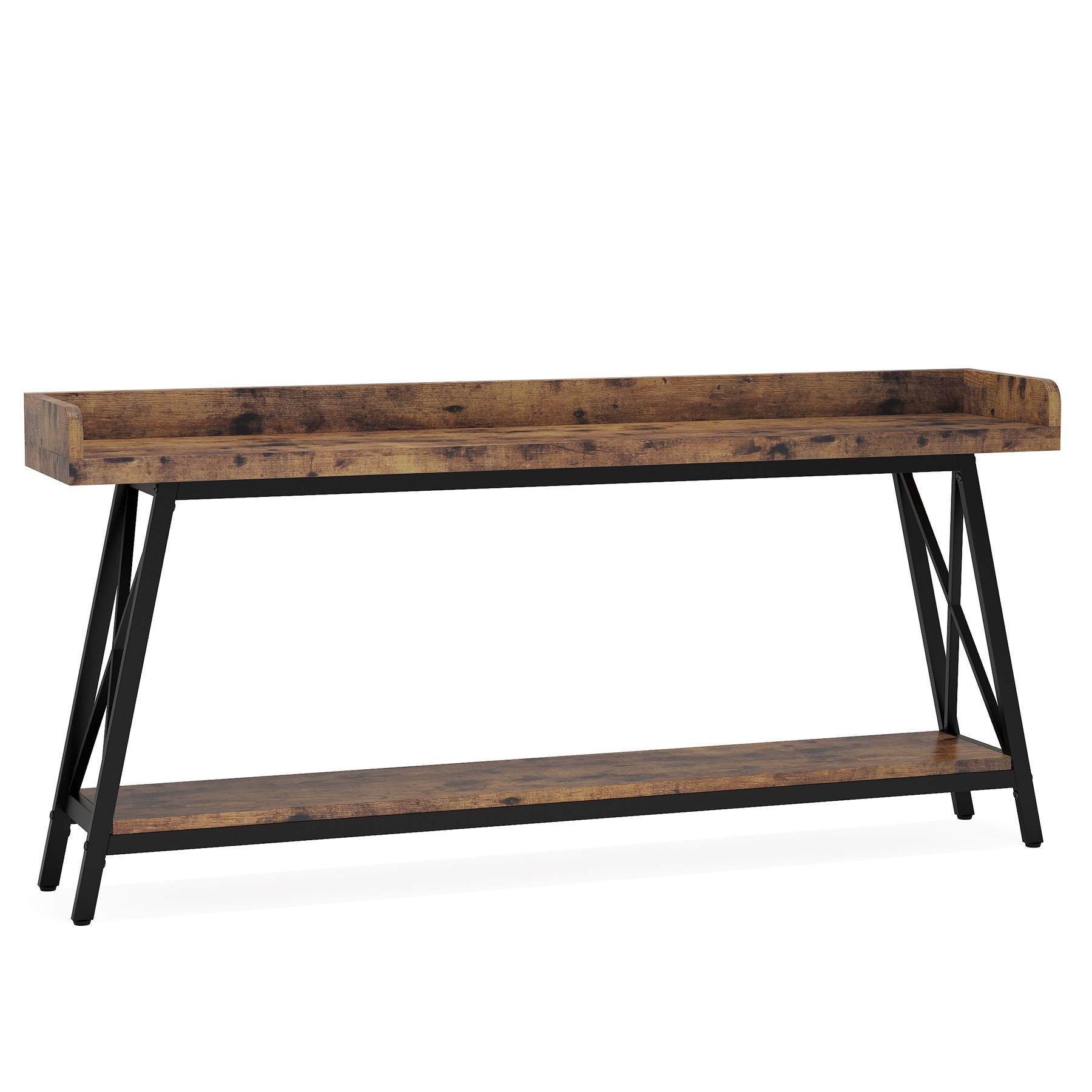 Tribesigns 70.9 inch Extra Long Console Table Behind Couch Rustic Industrial Sofa Table for Living Room Narrow Entryway Hallway Long Bar Table