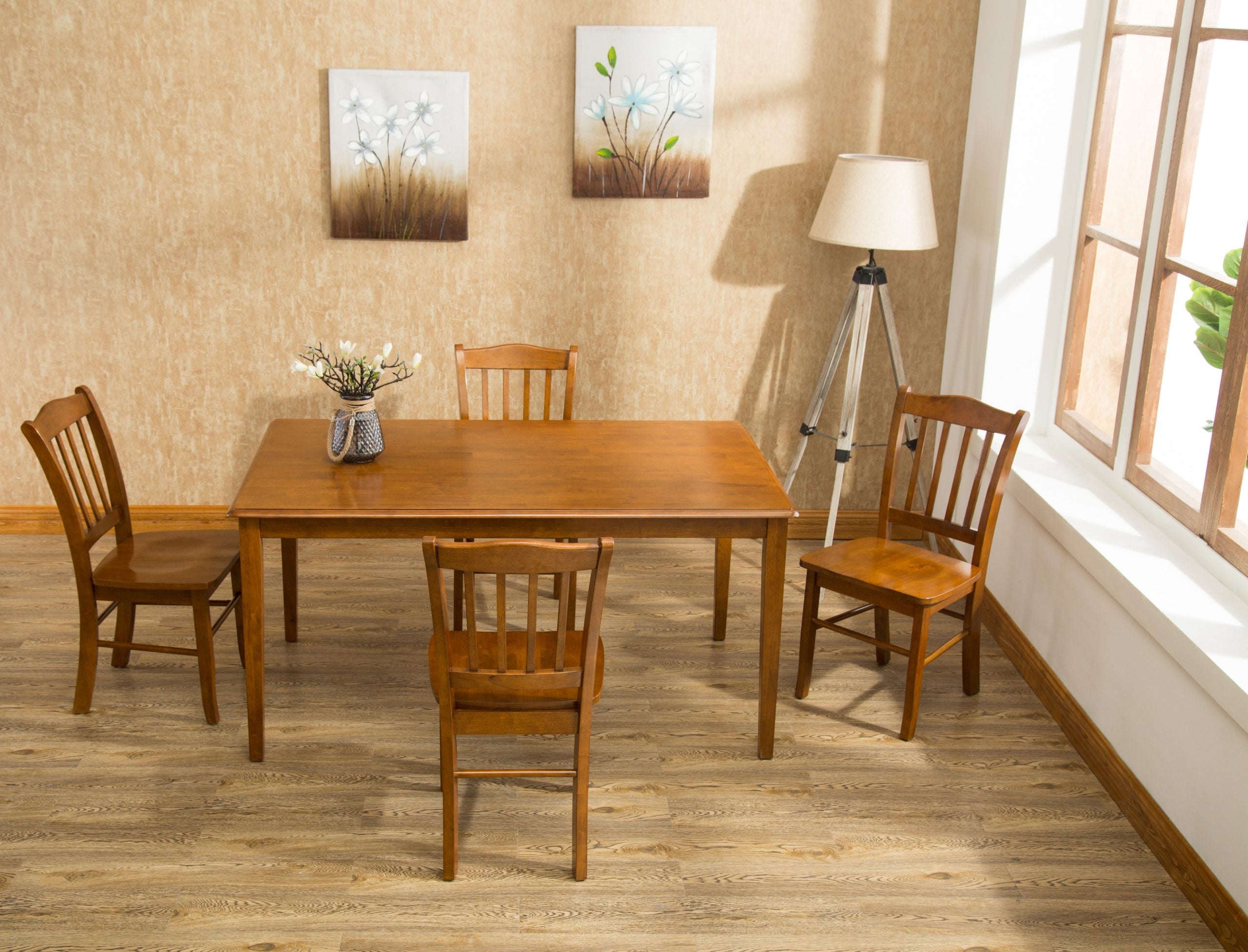 Shaker Rectangular Wood Dining Table - Walnut