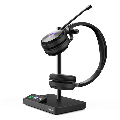 Yealink WH62 Duo Teams Wireless Noise Canceling Headset - Headset Connects and Works with USB Enabled Desk Phones, Computers and Softphones.