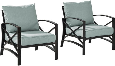Kaplan 2Pc Outdoor Chair Set Mist/Oil Rubbed Bronze - 2 Chairs