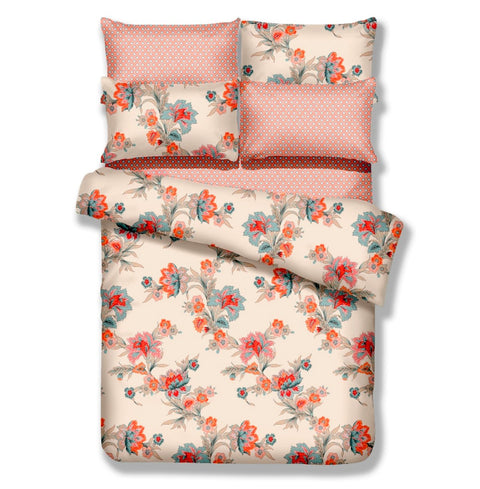Dolce Mela DM501Q 6 Piece Duvet Cover Set, Queen, Abloom