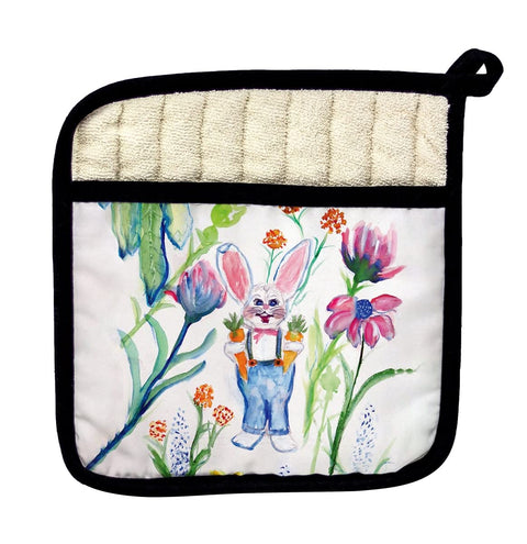 Betsydrake PT647 Mr. Farmer Rabbit Pot Holder