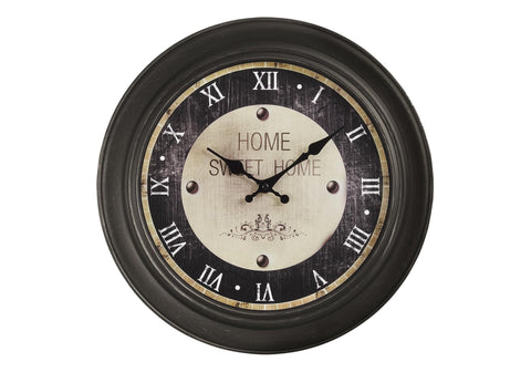 Monarch Specialties I 9083 Clocks, 16" Round, Wall Clock, Antique Brown, Transitional