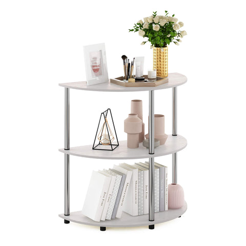Furinno Frans Turn-N-Tube Half Round Console Table White Oak