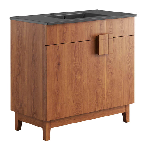 Modway Miles Vanity, Black Walnut