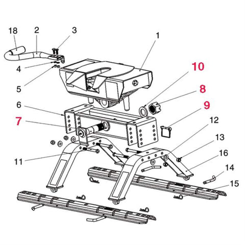 HUSKY TOWING Liners Products 31574 Pivot Pin Kit For 16Kw & 26Kw