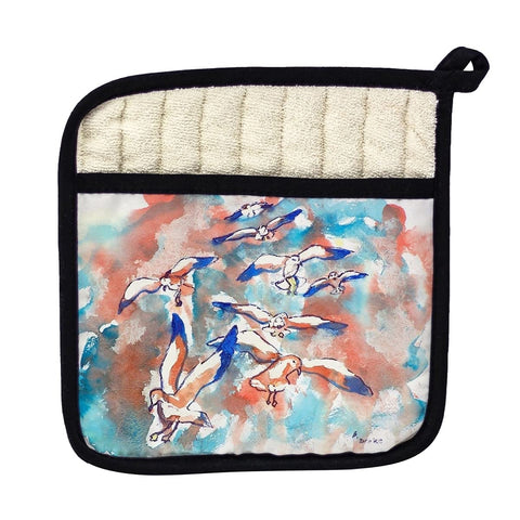 Betsy Drake PT153 Gulls Flocking Pot Holder