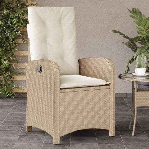 Oakestry Reclining Garden Chair Beige â€“ Outdoor Patio Seating, Weather Resistant Furniture