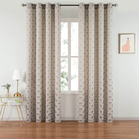 Dolce Mela Curtain Panel semi-Blackout Drapes, DMC501 Apollo