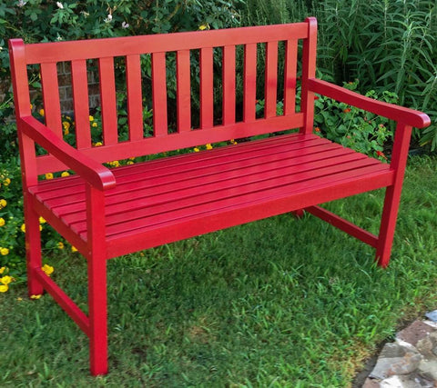 International Caravan Furniture Piece Outdoor 4 Foot Wood Bench