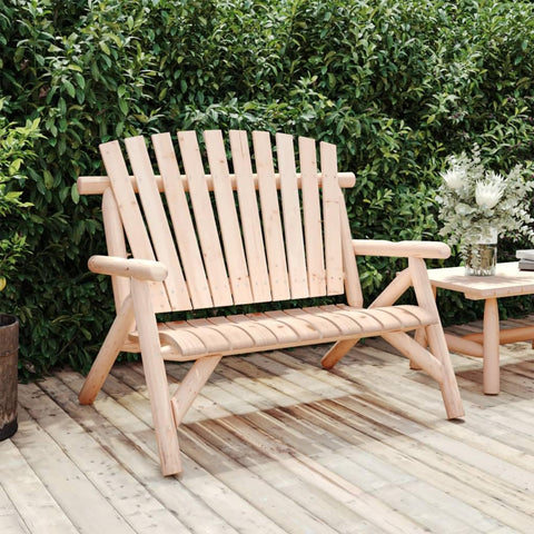 Oakestry 2 Seater Patio Bench 46 9 in x33 5 x38 6 Solid Wood Spruce Outdoor Furniture Seating Garden Backyard Deck Modern Durable Comfortable Weather Resistant