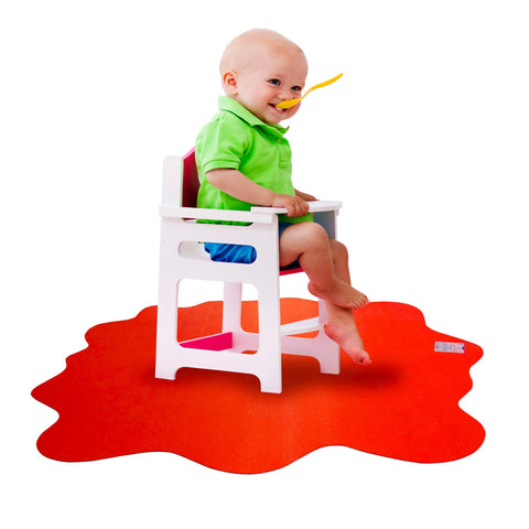 Floortex Red CraftTex Sploshmat 40" x 40" Crafting Protection Mat for Hard Floors