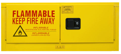 Durham 1012MH-50 Flammable Safety Cabinet, 2 Manual Door, 12 gal HOR, 43" x 18" x 18", Yellow