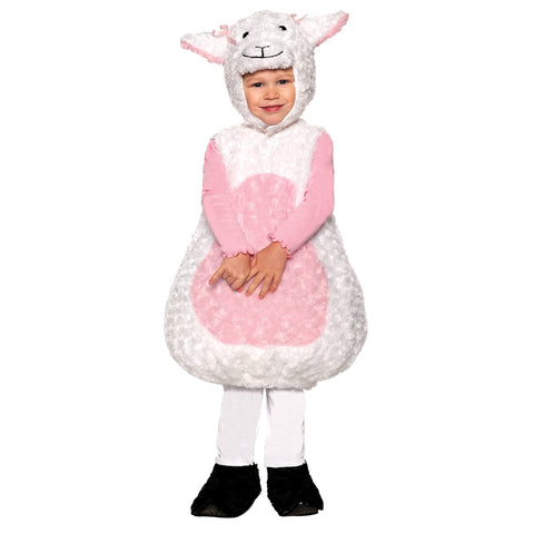 UNDERWRAPS Baby Lamb Toodler Costume - Lamb Belly Baby Halloween Costume, Baby Boo Monster Outfit, Cute Lamb Animal Farm Baby Toddler Costume Large (2-4 T)