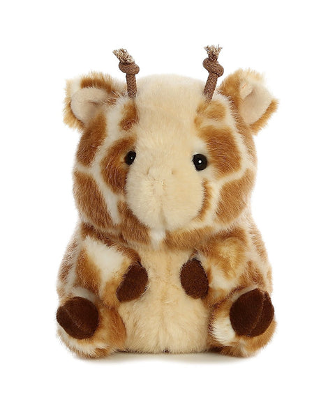 Aurora® Playful Rolly Pet™ Giminy Giraffe™ Stuffed Animal - Compact Size for On-the-Go Fun - for Adults, Kids, Birthdays, and Anniversaries - Brown 5 Inches
