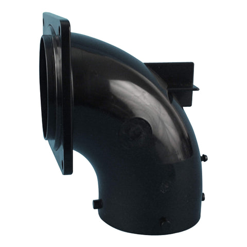 Valterra T1035 Flanged Valve Fitting - 90° Ell, 3" Bayonet x 3" Rotating Flange , Black