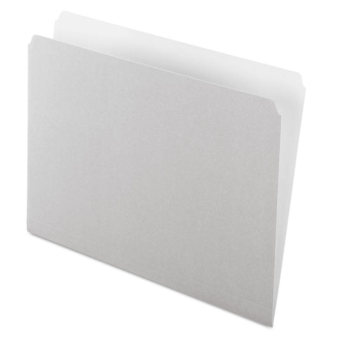 Pendaflex 152GRA Colored File Folders, Straight Cut, Top Tab, Letter, Gray/Light Gray (Box of 100)